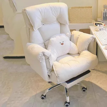 יוקרה כורסה כיסאות במשרד, מסתובב הישיבות עור המשרד מעצב המשחק הכיסא יהירות חמוד Meubles דה סלון נורדי רהיטים