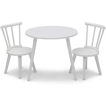 שולחן הילדים & 2 כסאות סט - אידיאלי עבור אומנויות & אמנות Gold משחקים לילדים, כיסאות & שרפרפים ביאנקה לבן הובלה חינם השולחן
