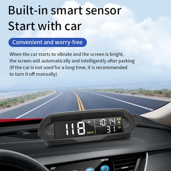 שחור-ABS אלחוטית מכונית האד Head-Up Display פאנל סולארי דיגיטלי מד המהירות אוניברסלית GPS ואביזרים עבור כלי רכב